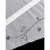 rideau romain brodé à impression florale, rideaux de fenêtre transparents pour cuisine, salon, panneau de criblage en voile avec ceintures en ruban