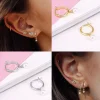 boucles d'oreilles en argent sterling 925 pour femmes, pendentif en perle coréenne, cadeau d'anniversaire de mariage, fine, brincos