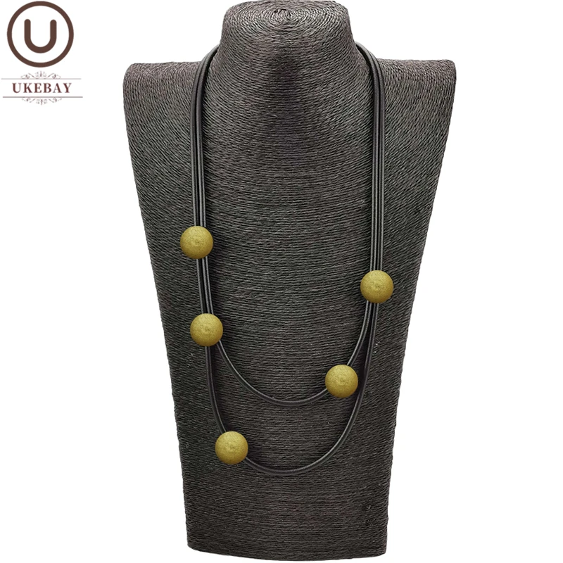 UKEBAY – colliers en bois couleur or pour femmes, ras du cou, Simple, fait à la main, bijoux gothiques de luxe, chaînes de pull assorties UKEBAY – colliers en bois couleur or pour femmes, ras du cou, Simple, fait à la main, bijoux gothiques de luxe, chaînes de pull assorties