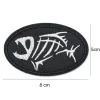 patch brodé en arête de poisson, insigne de poisson rectangulaire, brassard, orang outan, bande de poitrine, casquettes, veste, sac à dos, boucle à crochet, nouveau