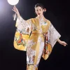 kimono yukata traditionnel japonais avec obi, robe de soirée vintage pour femmes, kimono geisha vintage pour femmes, costume de spectacle sur scène, cosplay