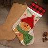 nouvelles chaussettes de noël brodées, chaussettes cadeaux au design créatif, décoration de vacances, chaussettes cadeaux du père noël, pendentifs personnalisés pour la maison de noël
