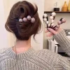 pince à cheveux torsadée en perles élégantes pour femmes, porte cheveux longs, épingle à cheveux, cordon doux, ornement de cheveux, bande de sauna, accessoires de mode
