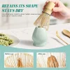 service à thé soft matcha 5 pièces avec fouet en bambou, support, cuillère en bambou, cuillère en bois, tamis kit matcha complet