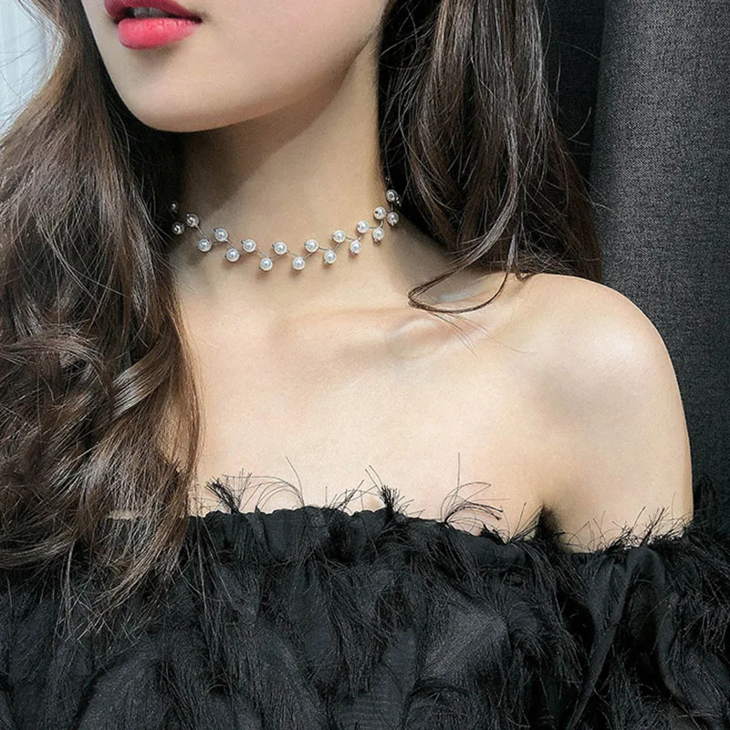 collier de perles tendance, bijoux de mode coréenne pour femmes, chaîne de cou, ras du cou, accessoires, cadeau, collier court, chaîne féminine collier de perles tendance, bijoux de mode coréenne pour femmes, chaîne de cou, ras du cou, accessoires, cadeau, collier court, chaîne féminine