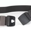 ceinture tressée élastique en nylon réglable, décontractée, design de marque de luxe, boucle en plastique, ceinture de loisirs avec fermeture en plastique