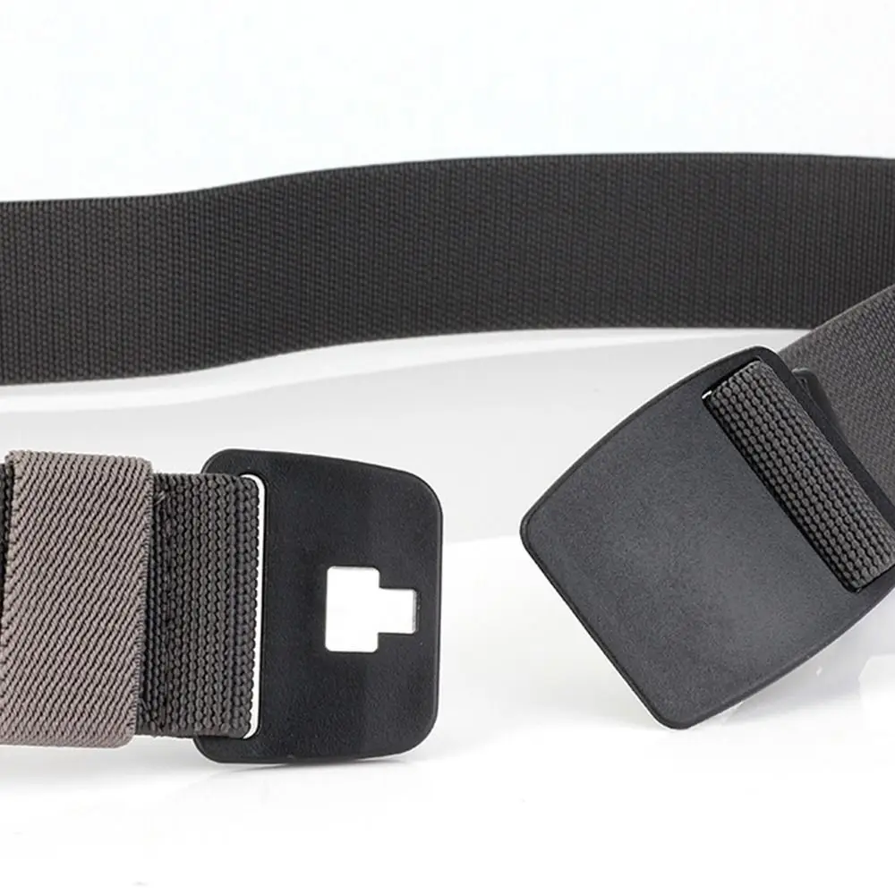 ceinture tressée élastique en nylon réglable, décontractée, design de marque de luxe, boucle en plastique, ceinture de loisirs avec fermeture en plastique ceinture tressée élastique en nylon réglable, décontractée, design de marque de luxe, boucle en plastique, ceinture de loisirs avec fermeture en plastique