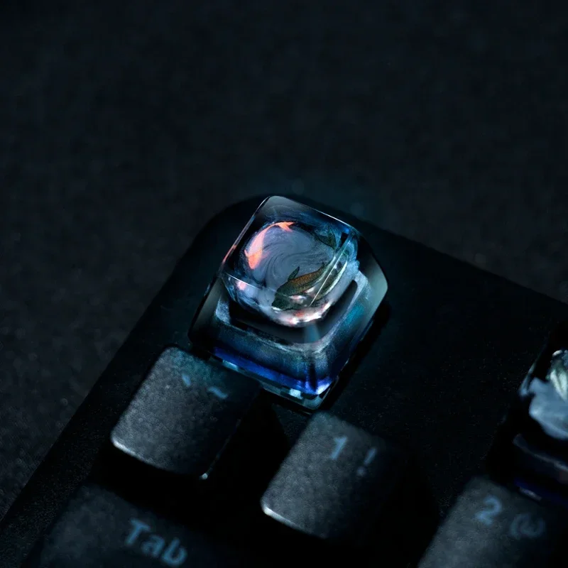 cyprinus carplat keycaps en résine, fait à la main, créatif, oem r4 recommandé, koi artisan keycap pour clavier mécanique, accessoires cadeaux cyprinus carplat keycaps en résine, fait à la main, créatif, oem r4 recommandé, koi artisan keycap pour clavier mécanique, accessoires cadeaux