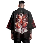 Kimono Traditionnel Noir Imprimé Dragon pour Homme, EntremiCardigan, Cosplay, Haori Respzed, Streetwear, Samouraï, Y-Cardigan Kimono Traditionnel Noir Imprimé Dragon pour Homme, EntremiCardigan, Cosplay, Haori Respzed, Streetwear, Samouraï, Y-Cardigan