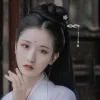 bâtonnets à cheveux traditionnels chinois hanfu pour femmes, accessoires de cheveux, pompon, perle, fourcommuniste, coiffure, pièce de sauna vintage