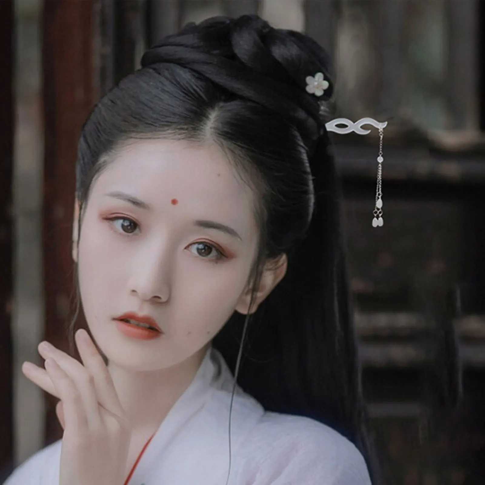 bâtonnets à cheveux traditionnels chinois hanfu pour femmes, accessoires de cheveux, pompon, perle, fourcommuniste, coiffure, pièce de sauna vintage bâtonnets à cheveux traditionnels chinois hanfu pour femmes, accessoires de cheveux, pompon, perle, fourcommuniste, coiffure, pièce de sauna vintage