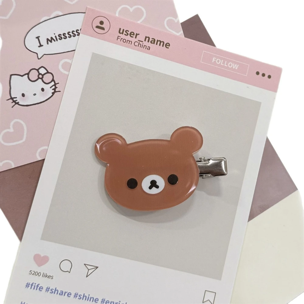 rilakkuma korilakkuma pinces à cheveux anime tête d'ours épingles à cheveux mignonnes et pinces chapeaux kawaii accessoires de cheveux pour femmes filles rilakkuma korilakkuma pinces à cheveux anime tête d'ours épingles à cheveux mignonnes et pinces chapeaux kawaii accessoires de cheveux pour femmes filles