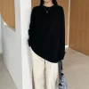 t shirt blanc à manches longues pour femme, haut étudiant, automne, adt ins