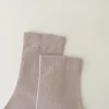 3 paires/lot nouveau style coréen doux lâche printemps automne chaussettes fille japonaise rose polyvalent couleur unie coton chaussettes