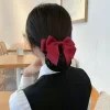 pince à cheveux en satin coréen avec nministériels d papillon pour femme, ruban pour chignon, couverture, sauna, accessoires