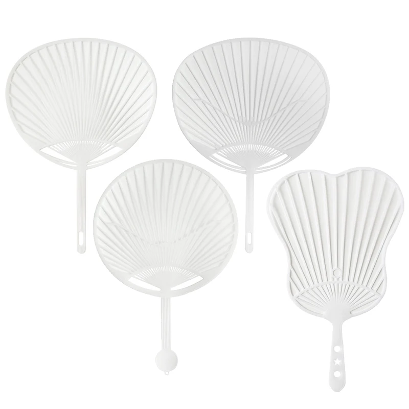 uchiwa ventilateur japonais créatif durable en plastique blanc, kit de bricolage, cadre pour artisanat, ventilateur à main exécutif, 10 pièces uchiwa ventilateur japonais créatif durable en plastique blanc, kit de bricolage, cadre pour artisanat, ventilateur à main exécutif, 10 pièces