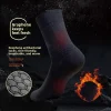 chaussettes mi mollet en graphène pour hommes, respirantes, anti odeur, absorbant la sueur, couleur pure, coffret cadeau, automne hiver