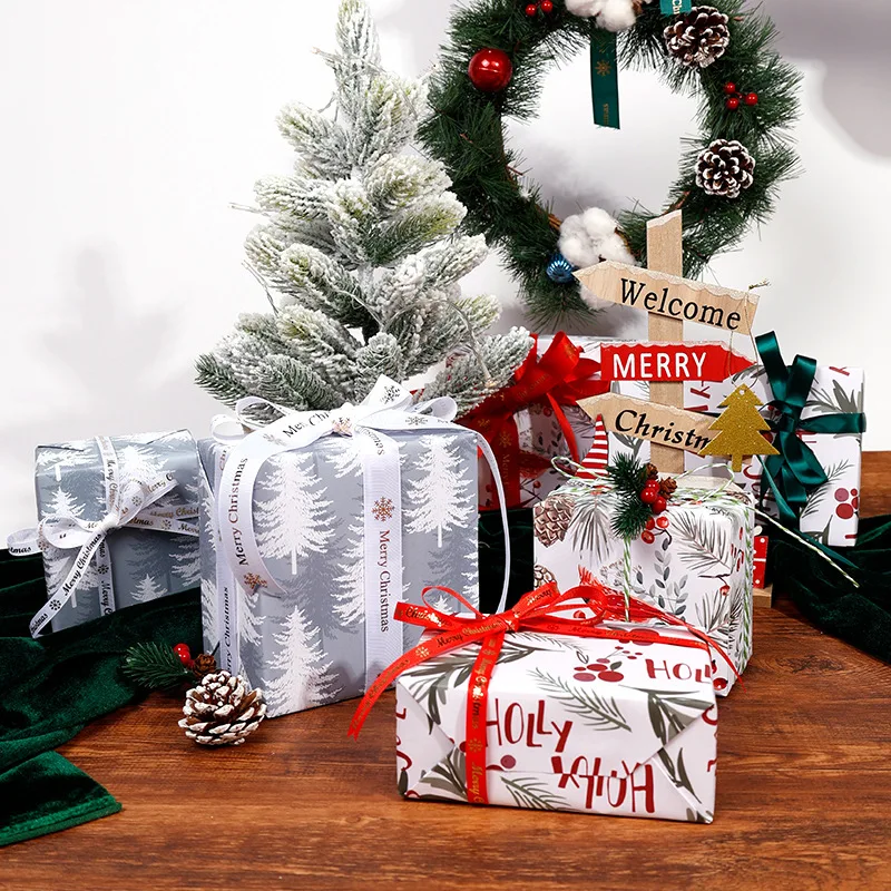 17 pouces x 120 pouces créatif noël emballage papier rouleau cadeau grand rouleau rétro kraft papier d'emballage boîte cadeau emballage 17 pouces x 120 pouces créatif noël emballage papier rouleau cadeau grand rouleau rétro kraft papier d'emballage boîte cadeau emballage