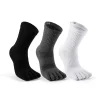 chaussettes à cinq doigts pour hommes, bout fendu, pur coton, respirantes, absorbant la sueur, déodorantes, toutes saisons, chaussettes courtes et longues pour le sport