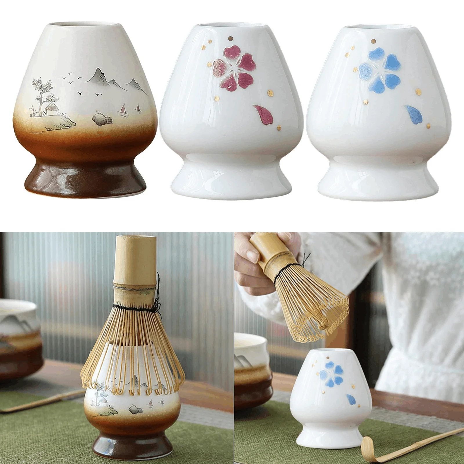 Filles à thé Matcha japonais, support de fouet, cérémonie du thé Matcha, accessoires de service Filles à thé Matcha japonais, support de fouet, cérémonie du thé Matcha, accessoires de service
