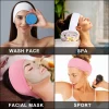 bandeau réglable pour femmes, large bandeau pour spa, yoga, bain, douche, maquillage, lavage du visage, cosmétique, éponge douce, accessoires pour cheveux