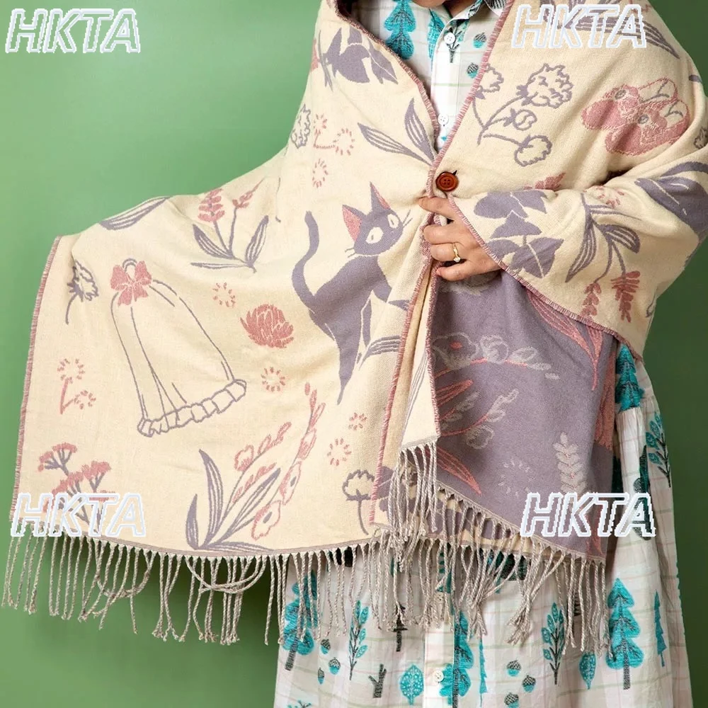 style japonais écharpe châle bouton anime foulards bureau vacances shopping mode épais double face hiver chaud écharpe double usage style japonais écharpe châle bouton anime foulards bureau vacances shopping mode épais double face hiver chaud écharpe double usage
