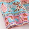 bo00 cardigan kimono imprimé paon à fleurs rouges pour femmes, manches longues chauve souris, ceinture à nœud, chemise, robe adt, cape de plage, vacances