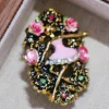 broche de danseuse ajourée de beauté de luxe baroque pour hommes et femmes, accessoires de bijoux, mariage, vacances, fête, couple, cadeau surprise