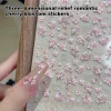 Autocollants pour ongles Sakura en Relief doux 5D, 1 pièce, décoration pour Nail Art, décalcomanies auto-adhésives à fleurs, autocollants à pression pour ongles