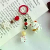 porte clés en forme de boule de fourrure rouge, chat porte bonheur, mignon et amusant, pendentif, chaîne de téléphone, sac, ornement suspendu, sac à dos, breloques, accessoire cadeau