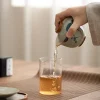 tasse à thé gaiwan peinte à la main rétro, four ge, service à thé unique, sans brûlure, bol d'infusion de thé, haut de gamme, ménage, service à thé principal