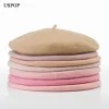 uspop béret en laine rose violet pour femme, série documents