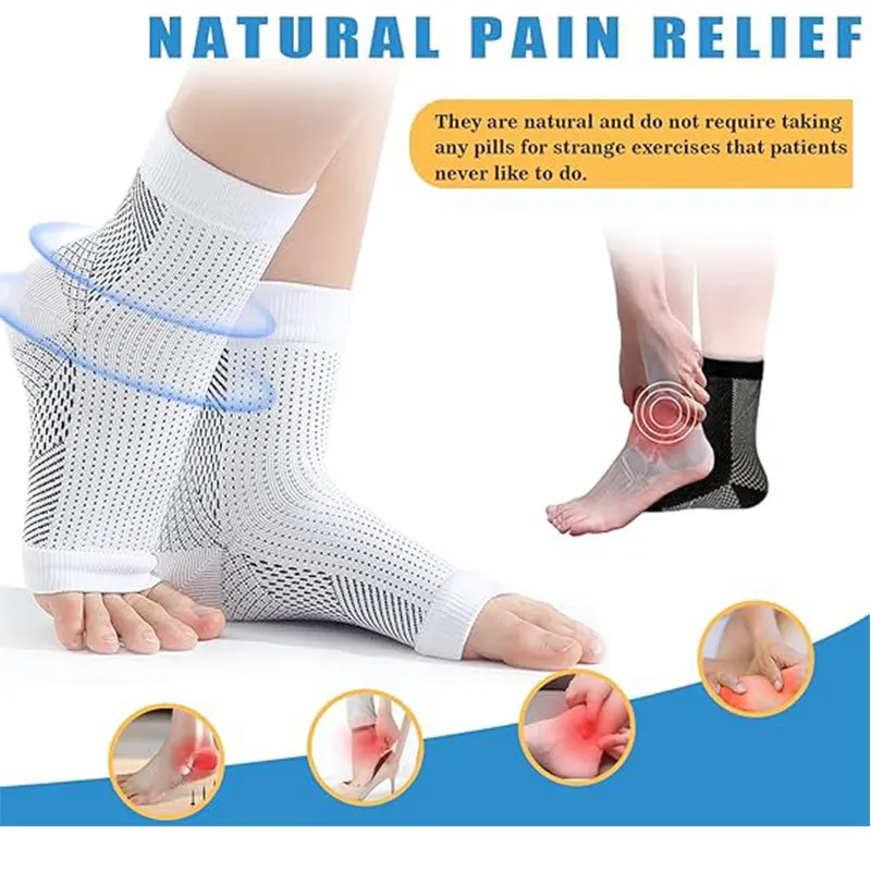 5 paires de chaussettes à pression de cheville pour le sport, la course, le fitness, l'absorption de la sueur, la respirabilité, la protection des orteils et des pieds exposés 5 paires de chaussettes à pression de cheville pour le sport, la course, le fitness, l'absorption de la sueur, la respirabilité, la protection des orteils et des pieds exposés
