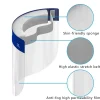 masque facial de protection transparent, écran intégral, couvrant, anti gouttelettes, anti salive, anti poussière, visière anti buée