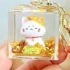 maneki neko porte clés mini chat porte bonheur soulagement du stress cadeau sac d'école charme voiture décor mignon mode porte clés