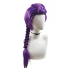 tresses violettes pour filles, extensions de cheveux longs rumi, perruque de cosplay pour fête sur scène, costume d'halloween pour enfants