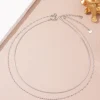 ensemble de colliers minimalistes en acier inoxydable pour femmes, bijoux quotidiens