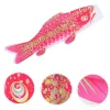 patkaw banderole de carpe japonaise, cerf volant koinobori, chaussettes à vent avec sensation de poisson, bannières, décoration dorée