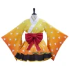 agatsuma zenitsu kimono cosplay costume pour femme, lolita japonaise, robe de femme de chambre, tenue