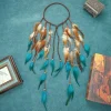 rétro gland plume bandeau perlé bohème style boho coiffure costume réglable arc en ciel indien bandeau femmes