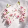 accessoire pour cheveux hanfu en épingle à cheveux en fleur de pêcher – pince à cheveux en soie rose pour femmes, ornement de cheveux féerique de style traditionnel chinois, ele