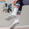Chaussettes de yoga coordonnantes à cinq doigts pour femmes, chaussettes de sport professionnelles, chaussettes de Pilates, chaussettes de danse d&rsquo;intérieur, chaussettes de fitness, Parker, coton, tube moyen