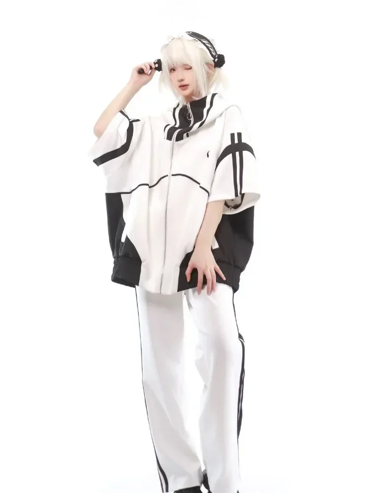 sweat à capuche surdimensionné harajuku, streetwear, manteaux japonais vintage pour femmes, vestes esthétiques amples y2k, nouveaux hauts décontractés grunge avec fermeture éclair, 2025 sweat à capuche surdimensionné harajuku, streetwear, manteaux japonais vintage pour femmes, vestes esthétiques amples y2k, nouveaux hauts décontractés grunge avec fermeture éclair, 2025