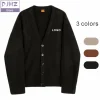 Cardigan Épais et Confortable avec Logo Personnalisé, Tricot avec lèvent, Solide, à la Mode, pour l&rsquo;Hiver