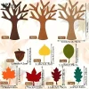 1 ensemble d'arbre en feutre fait à la main, kit d'artisanat pour décoration de maison d'automne, cadeaux de fête de thanksgiving, fourniture de décoration murale suspendue de noël