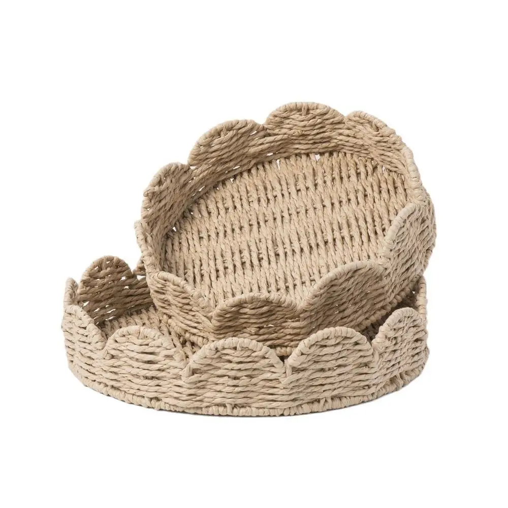 panier de rangement en forme d'éventail de style japonais, panier de rangement polyvalent décoratif fait à la main, panier en corde de papier écologique panier de rangement en forme d'éventail de style japonais, panier de rangement polyvalent décoratif fait à la main, panier en corde de papier écologique