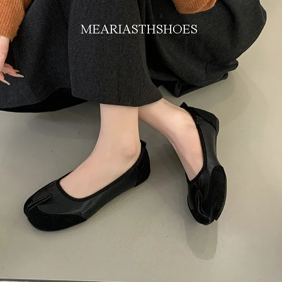 nouveau dans la mode étrange bout fendu chaussures plates pour femme sans lacet chaussures décontracté en plein air femme chaussures peu profondes femmes ballerines tabi chaussures nouveau dans la mode étrange bout fendu chaussures plates pour femme sans lacet chaussures décontracté en plein air femme chaussures peu profondes femmes ballerines tabi chaussures
