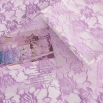 Q1QC Floral Broidered Lace Fabric Robe Robe Trim Tissu Ribbon 100x150cm