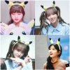 accessoires pour cheveux de dessin animé pokemon, bandeau pikachu, oreilles mignonnes, couvre chef de poupée en peluche, personnalisation de selfie