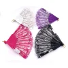 Éventail rose pliant en dentelle, 1 pièce, éventail de fête lumineux pour femmes et filles, costume de danse, spectacles de musique, accessoires de cosplay